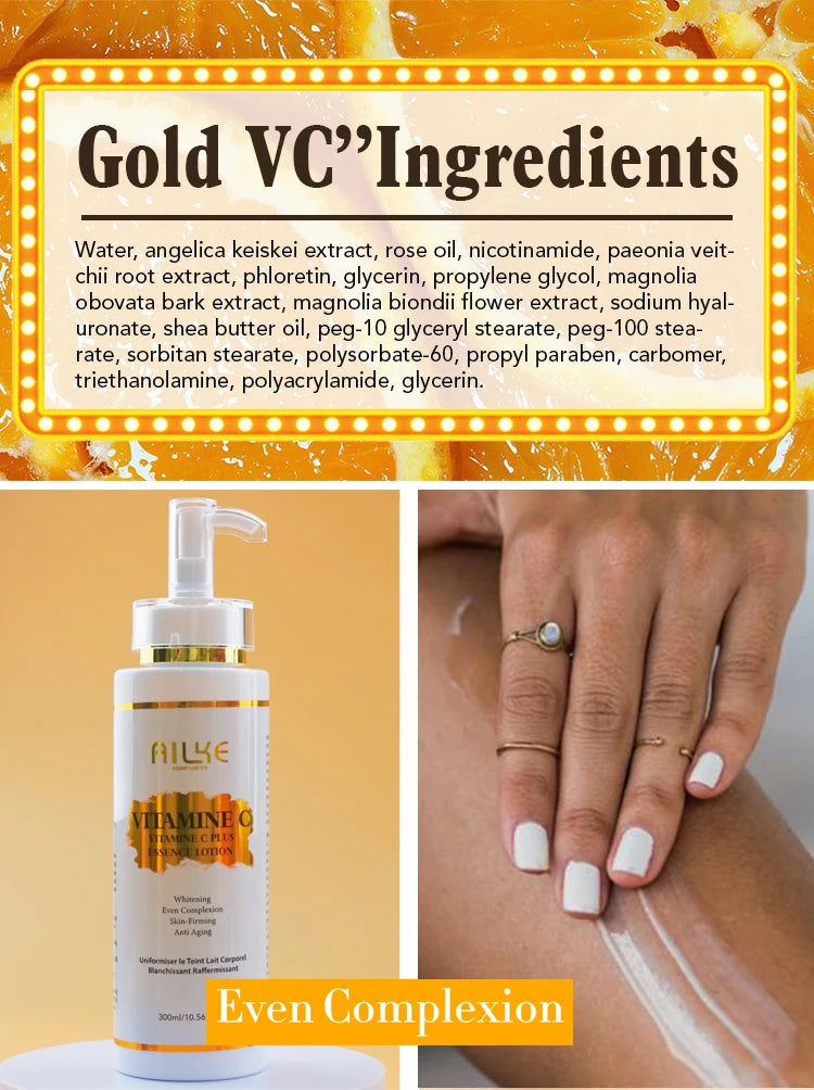 AILKE Whitening Skin Care Kit, With Vitamin C, Brightening, Reduce Dark Spots, Sun Spots, Clean Stains, Elastic & Smooth Skin