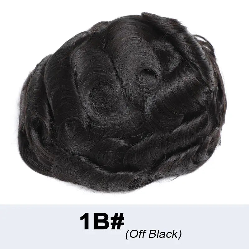 Lace Front Men's Wig Bleach Knots Capillary Male Hair Prosthesis Lace PU Toupee Wigs For Men Q6 Hair System Man Real Human Hair