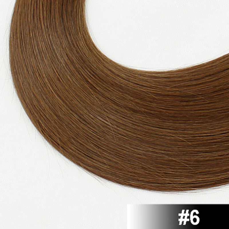 Remy Nano Ring Tip Elastic Hair Real Straight #60 Burmese Human Hair Extensions 14-30INCH Fusion Virgin Hair Extensions