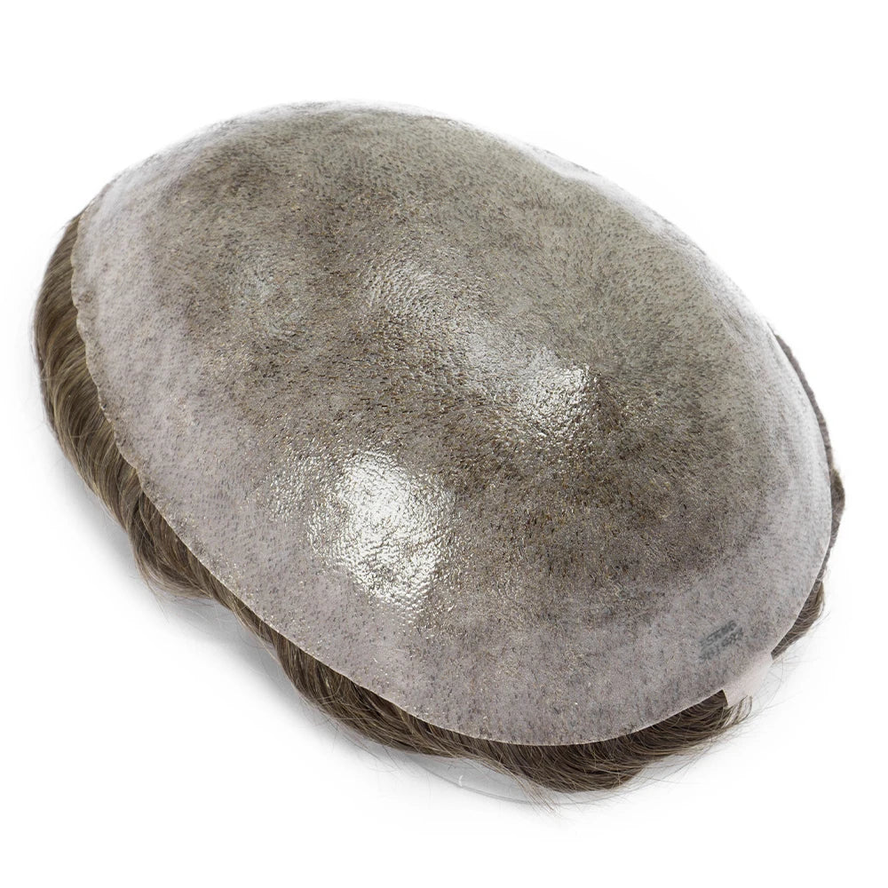 Men Wig Toupee For Men Natural Hairline Indian Human Hair Men's Capillary Prothesis Hair Wig Male 0.1mm Thin Skin Hair Wig