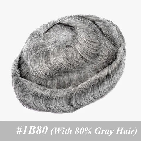 Male Hair Prosthesis 0.12-0.14mm Injection Skin Toupee Man Wigs For Men Wig Men's capillary prothesis 100% Human Hair Men's Wigs