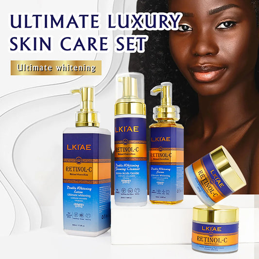 LKIAE Advanced Retinol Whitening Skin Care Set for All Skin Types, Moisturizing, Reduce Wrinkle, Dark Spot, Melanin, Smooth Skin