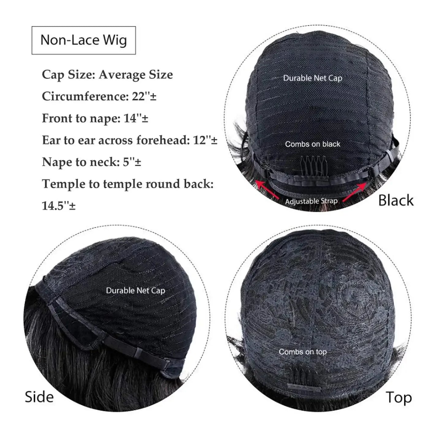 Layered Pixie Wig Human Hair For Black Women Full Machine Made Wigs With Bangs Short Bob Pixie Cut Brazilian Human Hair Wigs