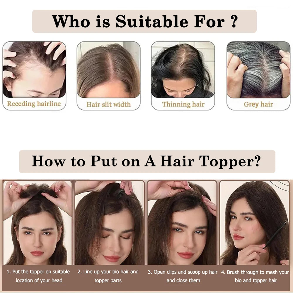 All Sizes Silk Base Virgin Human Hair Toppers with Bangs Full Handmade Silk Top Human Hair Piece Fringe Women Toupee With Clips