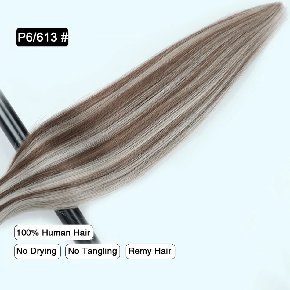 Straight Sliver Grey Human Hair Tape In Extensions Skin Weft Adhesive Tape In Grey Remy Hair Tape Extension 20Pcs/Set 50g 26Inch