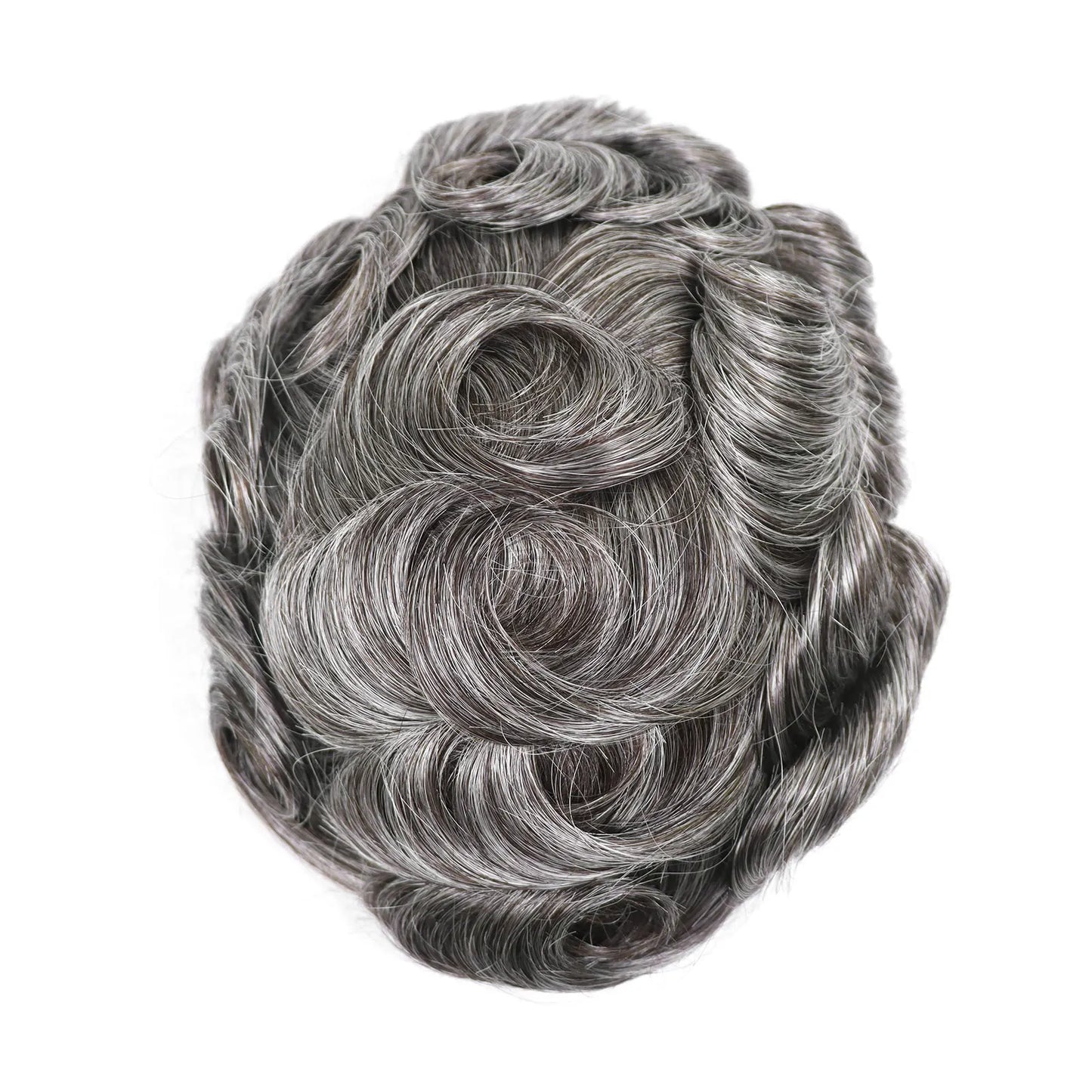 8x10 BIO Swiss Lace With PU Men Toupee Human Hair Natural Hairline 30mm Wave Lace Front Male Wig Units Replacement Prosthesis