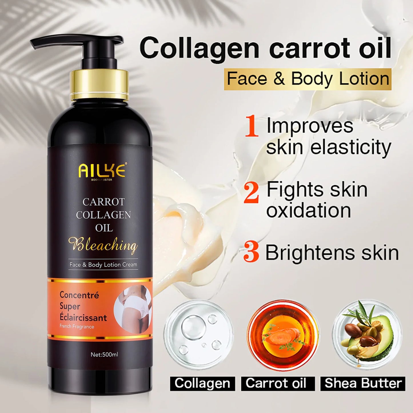 AILKE Collagen 5 in 1 Skin Care Kit, Restore Skin Elasticity, Smooth Skin, Brighten, Even Skin Tone, For Face And Body Use Set