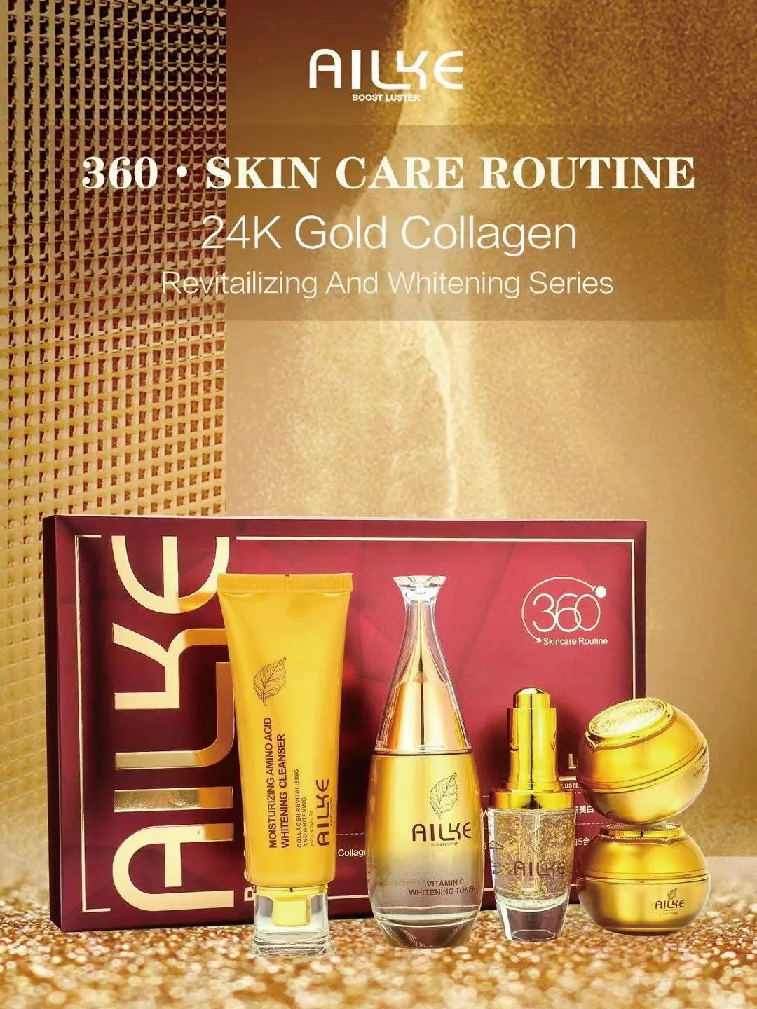 AILKE Whitening Dark Spots Remove Facial Skin Care Cream With Collagen, Reduce Freckles, Wrinkles, Women Premium Face Product