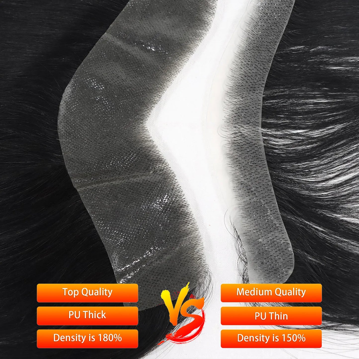 Natural Human Hair Forehead Hairline Toupee Men's Capillary Prosthesis Thin Skin Hairpiece Replacement System Remy Hair