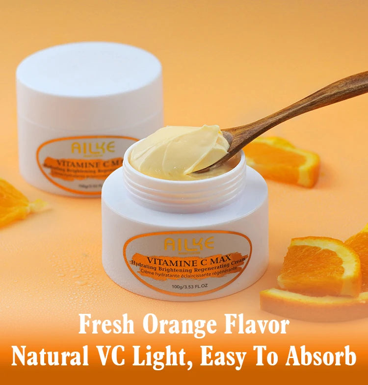 AILKE Brightening Body Cream, with Vitamin C, Hyaluronic Acid, Clean Skin, Even Skin Tone, Smooth, Skin Glowing Range for Women