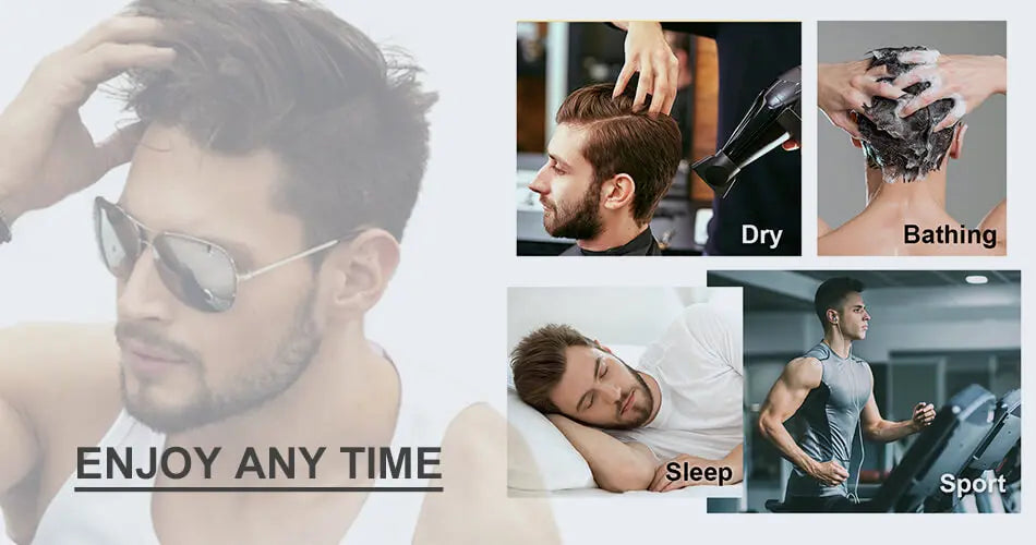 Lace Front Men's Wig Bleach Knots Capillary Male Hair Prosthesis Lace PU Toupee Wigs For Men Q6 Hair System Man Real Human Hair