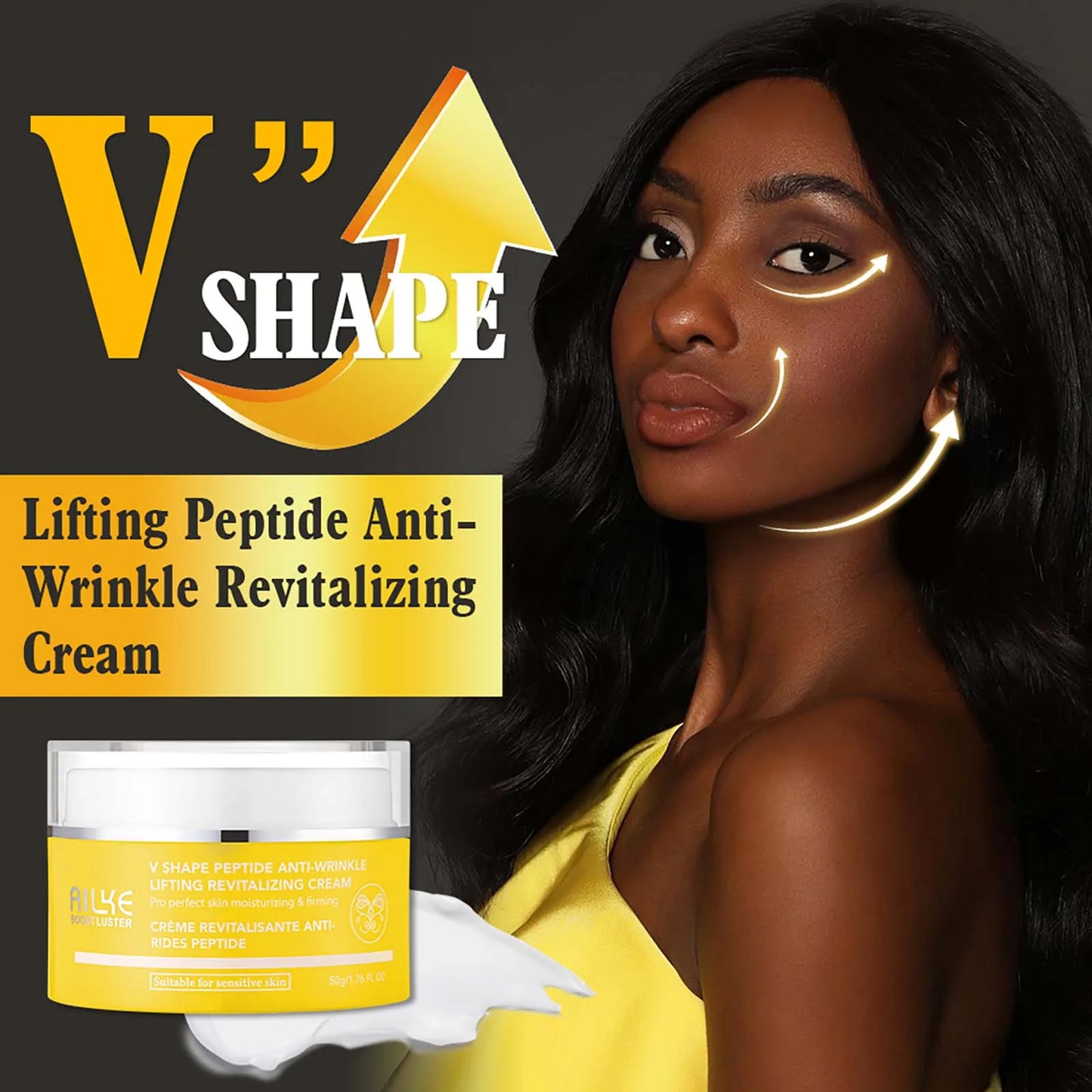 AILKE Peptide Face Care Brightening Set, Reduce Breakouts, Anti Wrinkles, Moisturizing, For All Skin Types, Even Sensitive Skin