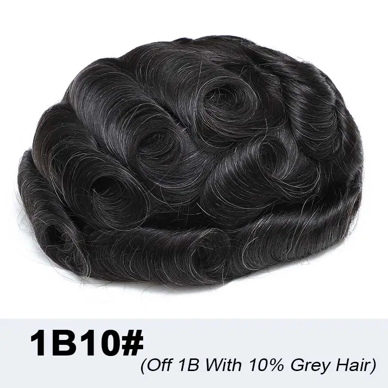 Man Hair Prosthesis French Lace Skin Hair System For Men Microskin Men's Capillary Prosthesis Indian Human Hair Toupee Mens Wig