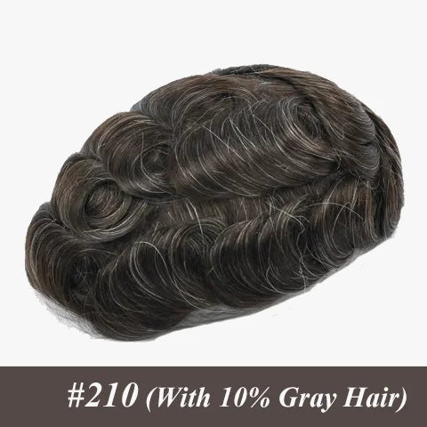 Male Hair Prosthesis 0.12-0.14mm Injection Skin Toupee Man Wigs For Men Wig Men's capillary prothesis 100% Human Hair Men's Wigs