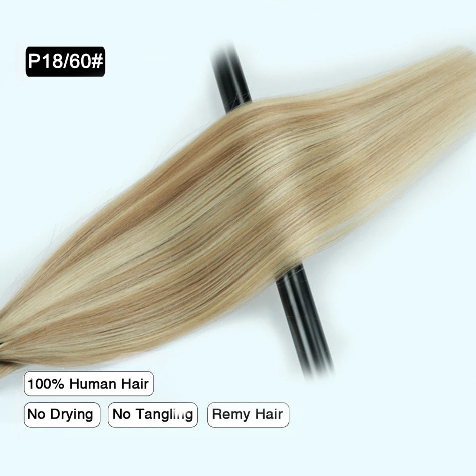 Straight Sliver Grey Human Hair Tape In Extensions Skin Weft Adhesive Tape In Grey Remy Hair Tape Extension 20Pcs/Set 50g 26Inch