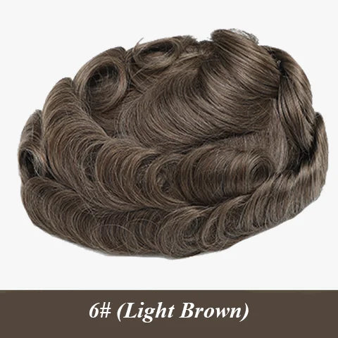 Male Hair Prosthesis 0.12-0.14mm Injection Skin Toupee Man Wigs For Men Wig Men's capillary prothesis 100% Human Hair Men's Wigs