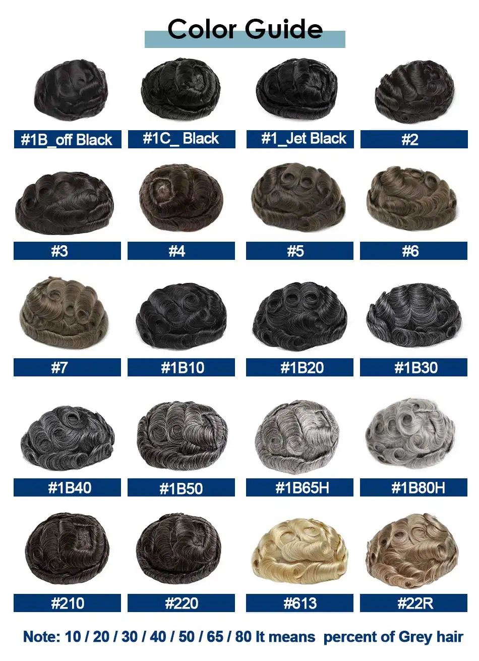 Man Hair Prosthesis French Lace Skin Hair System For Men Microskin Men's Capillary Prosthesis Indian Human Hair Toupee Mens Wig