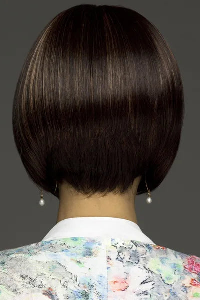 Women's Fashion Wig Natural Brown Short Bob Hair Wig with Side Bangs Daily Party Wigs for Women Female Heat Resistant Fake Hair