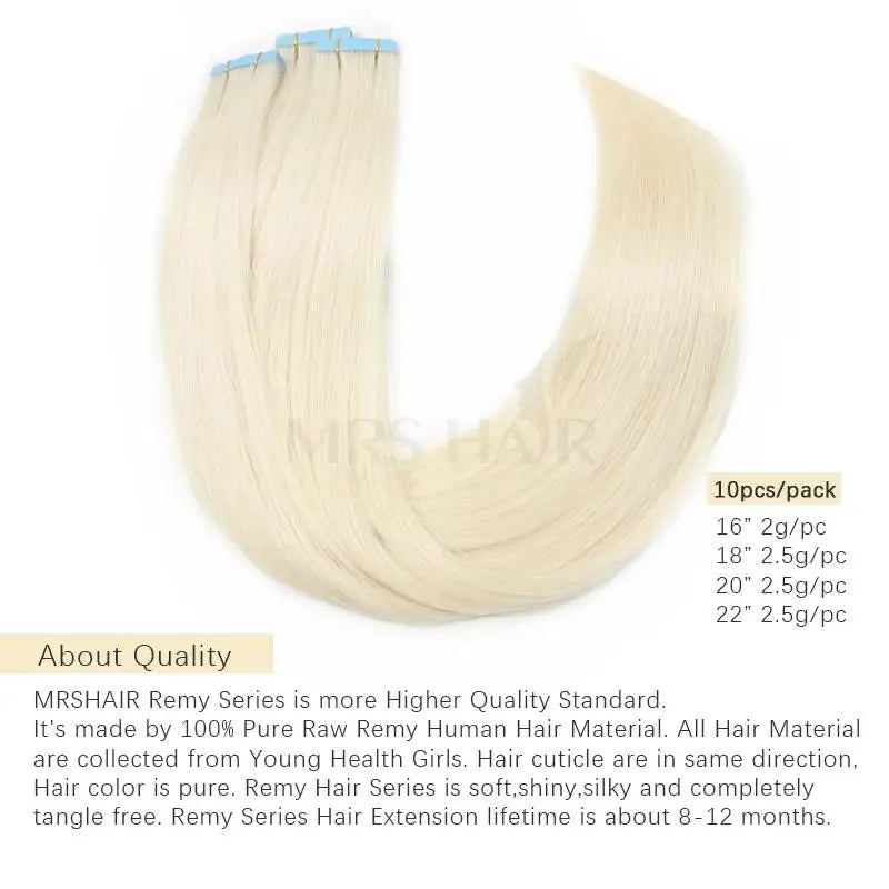 Invisible Tape in Hair Extensions Human Hair Injection Tape in Extensions PU Weft Tape On Hairs 10pcs/pack
