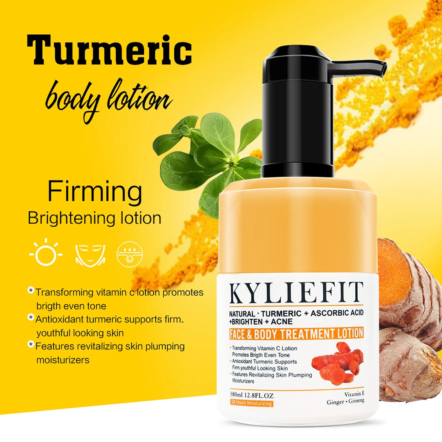AILKE Natural Turmeric Skin Care Range, Lightening, Cleaning Skin, Moisturizes, Remove Acne and Pimples, Refining Pores