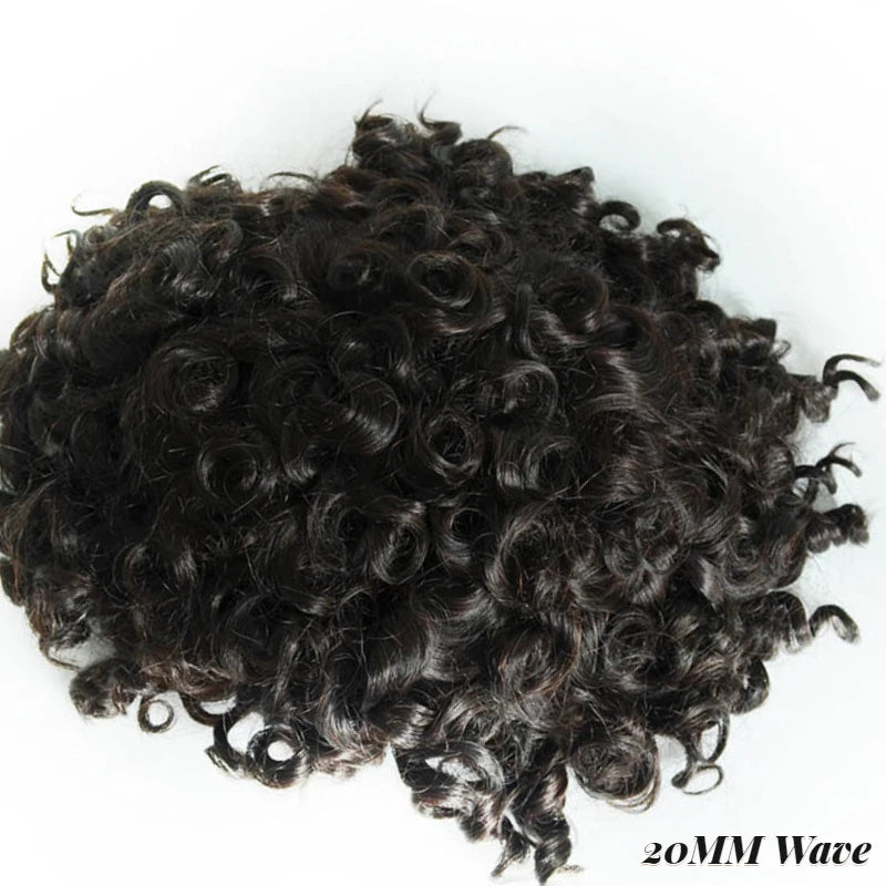 Curly Men's Wig Mono Npu Indian Human Hair Toupee For Men Durable Capillary Prosthesis Natural Black Wigs Man 6inch Hairpieces