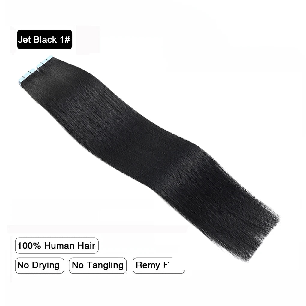 Straight Sliver Grey Human Hair Tape In Extensions Skin Weft Adhesive Tape In Grey Remy Hair Tape Extension 20Pcs/Set 50g 26Inch