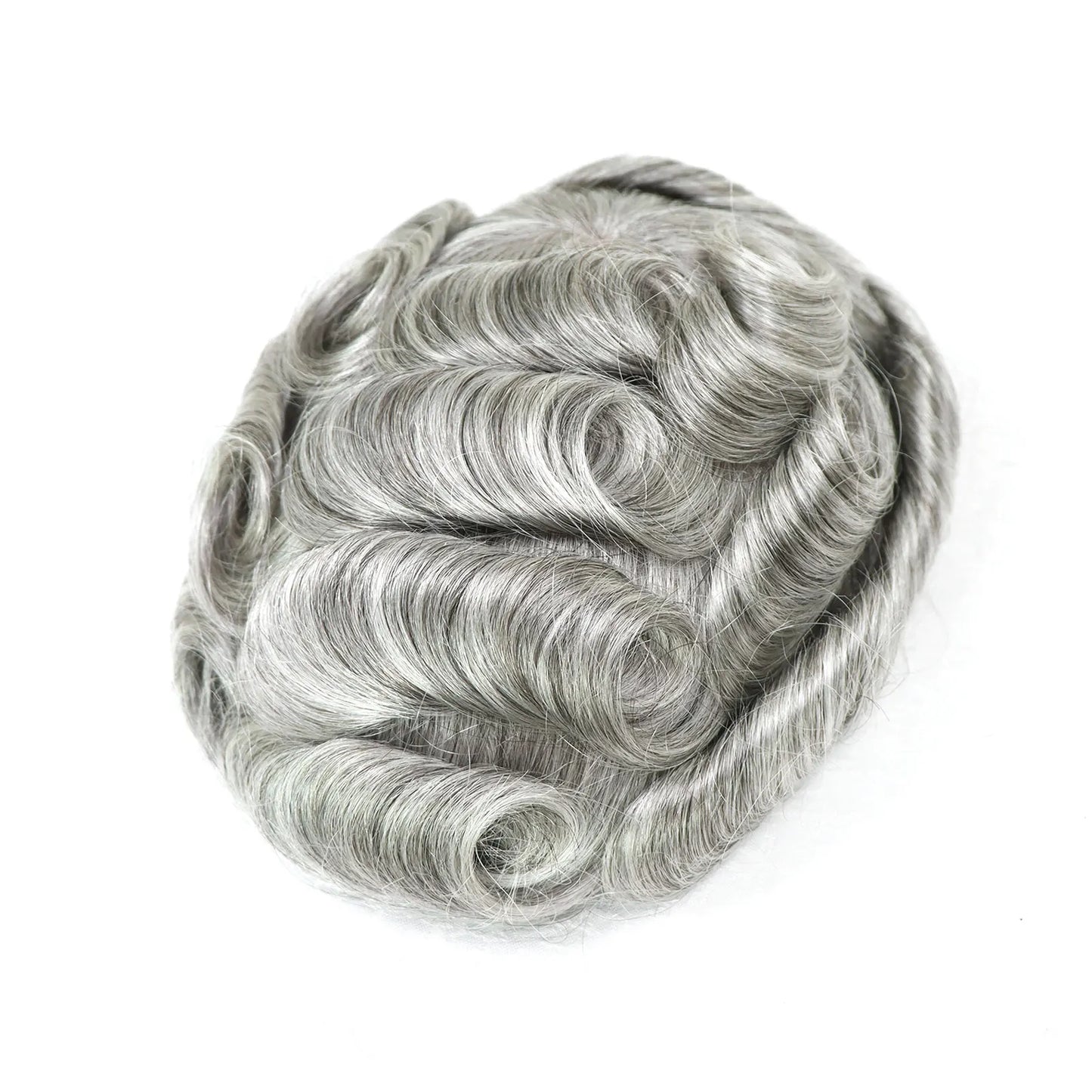 8x10 BIO Swiss Lace With PU Men Toupee Human Hair Natural Hairline 30mm Wave Lace Front Male Wig Units Replacement Prosthesis