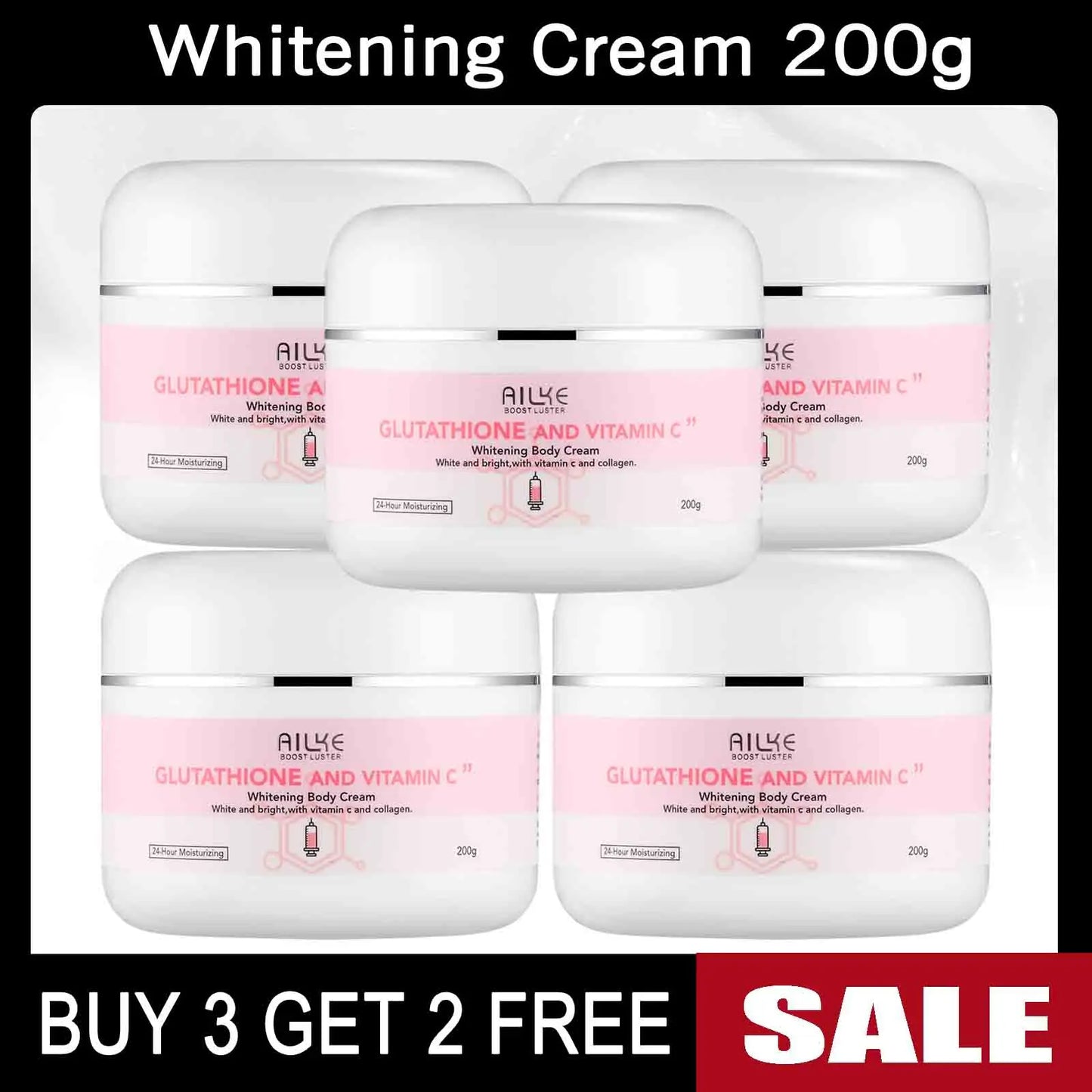 AILKE Women Whitening Skin Care Set, For Smooth, Radiant Skin, Lightening, Moisturizing, Hydrate, With Organic Vitamin C