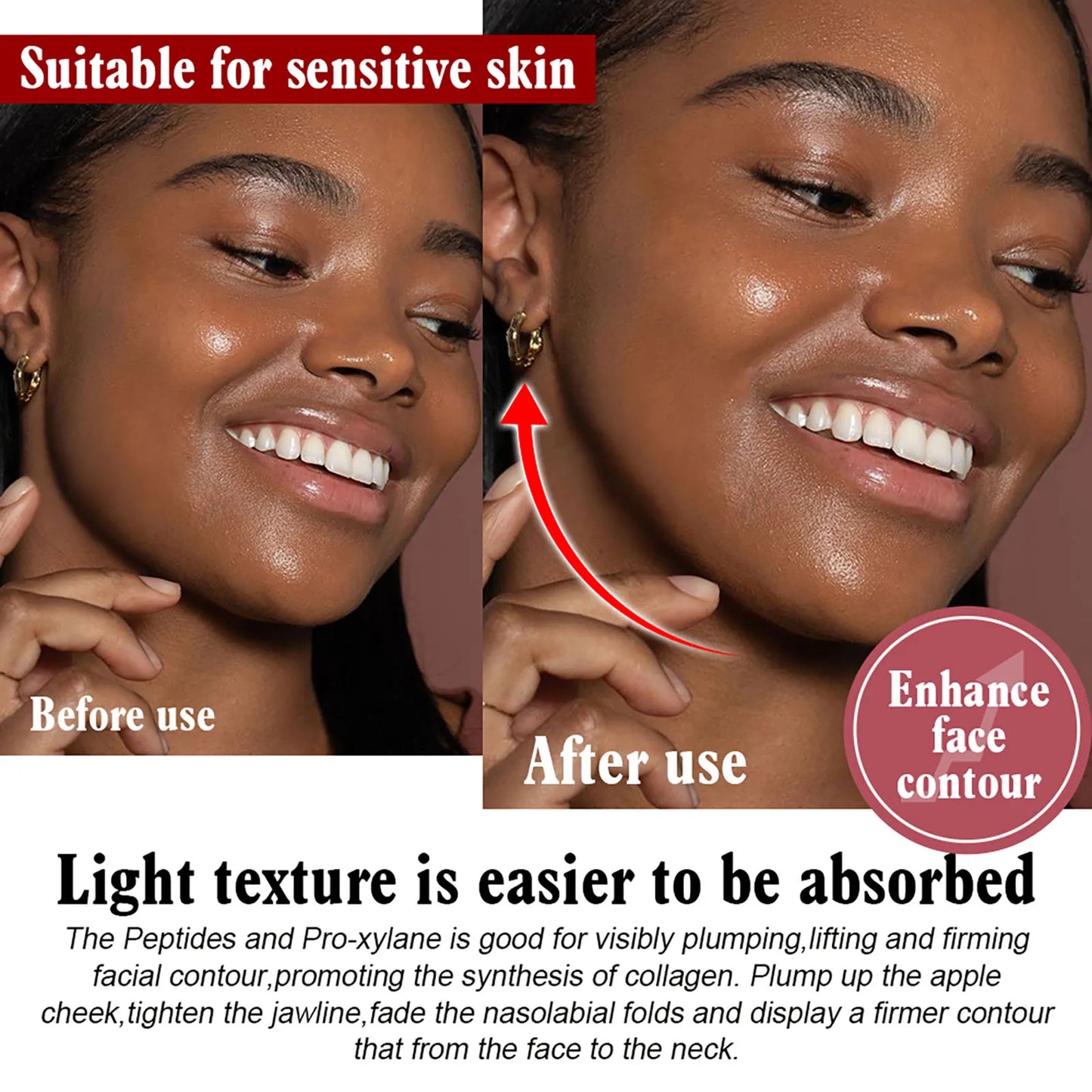 AILKE Peptide Face Care Brightening Set, Reduce Breakouts, Anti Wrinkles, Moisturizing, For All Skin Types, Even Sensitive Skin