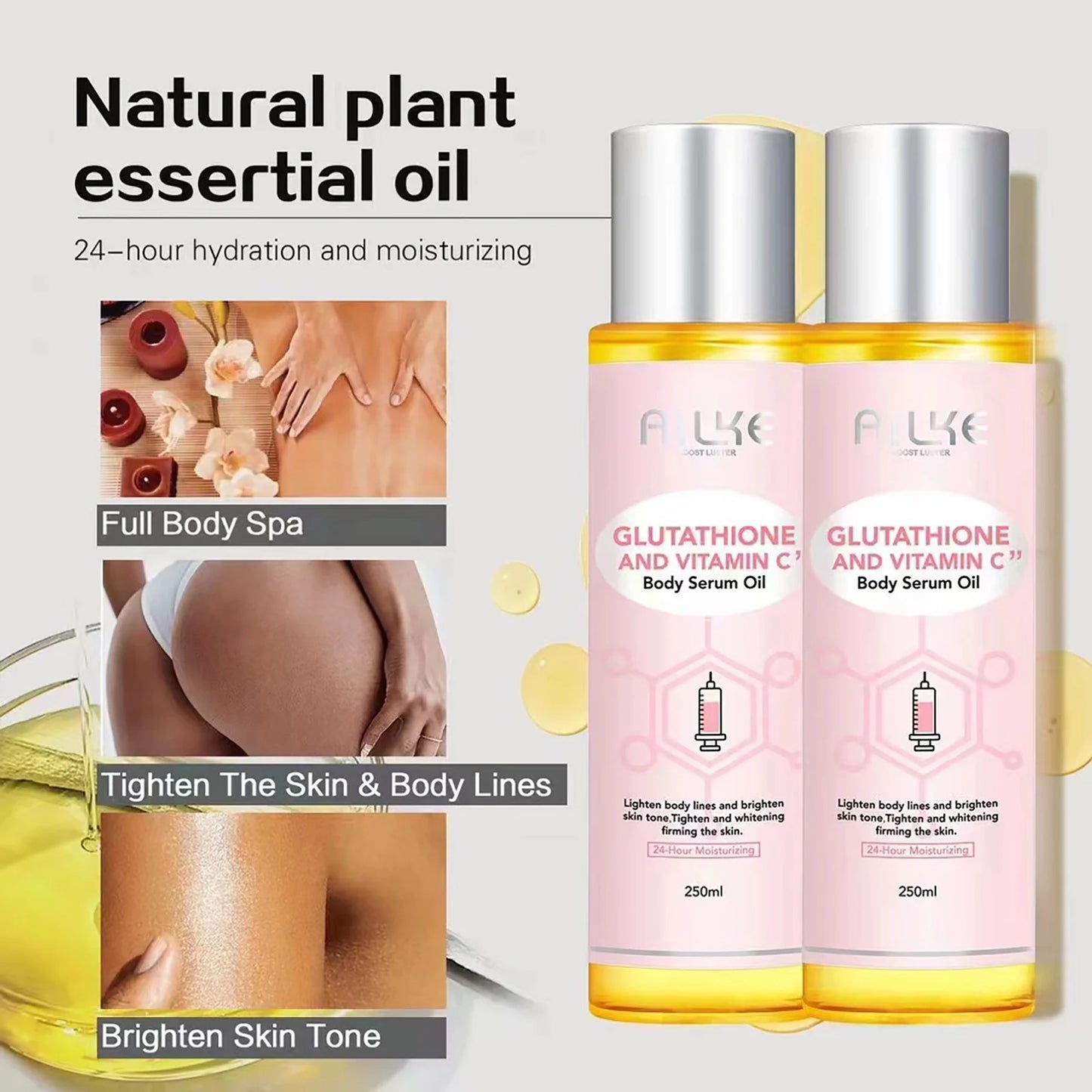 AILKE Women Whitening Skin Care Set, For Smooth, Radiant Skin, Lightening, Moisturizing, Hydrate, With Organic Vitamin C