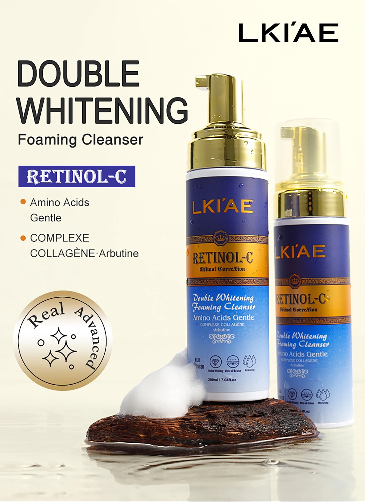 LKIAE Advanced Retinol Whitening Skin Care Set for All Skin Types, Moisturizing, Reduce Wrinkle, Dark Spot, Melanin, Smooth Skin