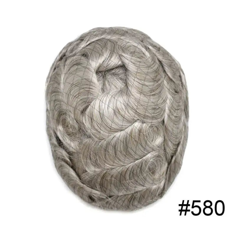 VERSALITE- Mono with Swiss Lace Front Toupee Men Male Hair Prosthesis 100% Natural Human Hair Replacement  System Men's Wigs