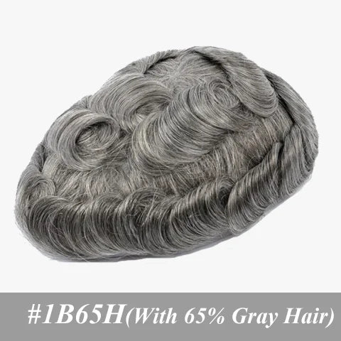 Male Hair Prosthesis 0.12-0.14mm Injection Skin Toupee Man Wigs For Men Wig Men's capillary prothesis 100% Human Hair Men's Wigs