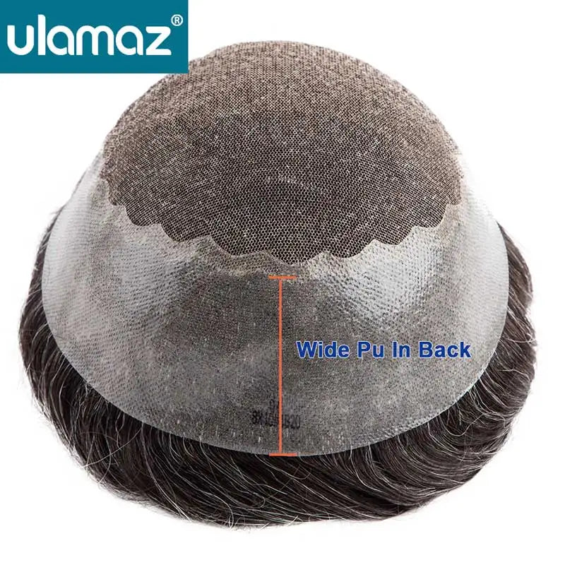 Lace Front Men's Wig Bleach Knots Capillary Male Hair Prosthesis Lace PU Toupee Wigs For Men Q6 Hair System Man Real Human Hair