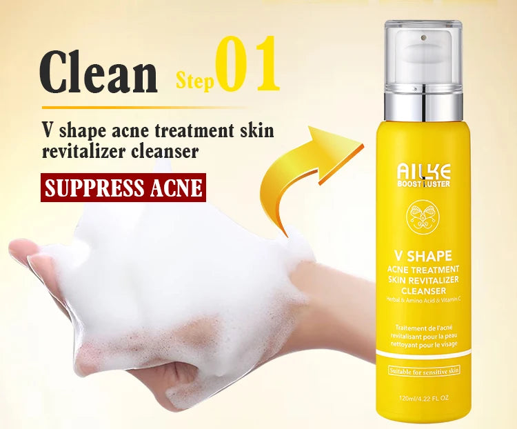 AILKE Peptide Face Care Brightening Set, Reduce Breakouts, Anti Wrinkles, Moisturizing, For All Skin Types, Even Sensitive Skin