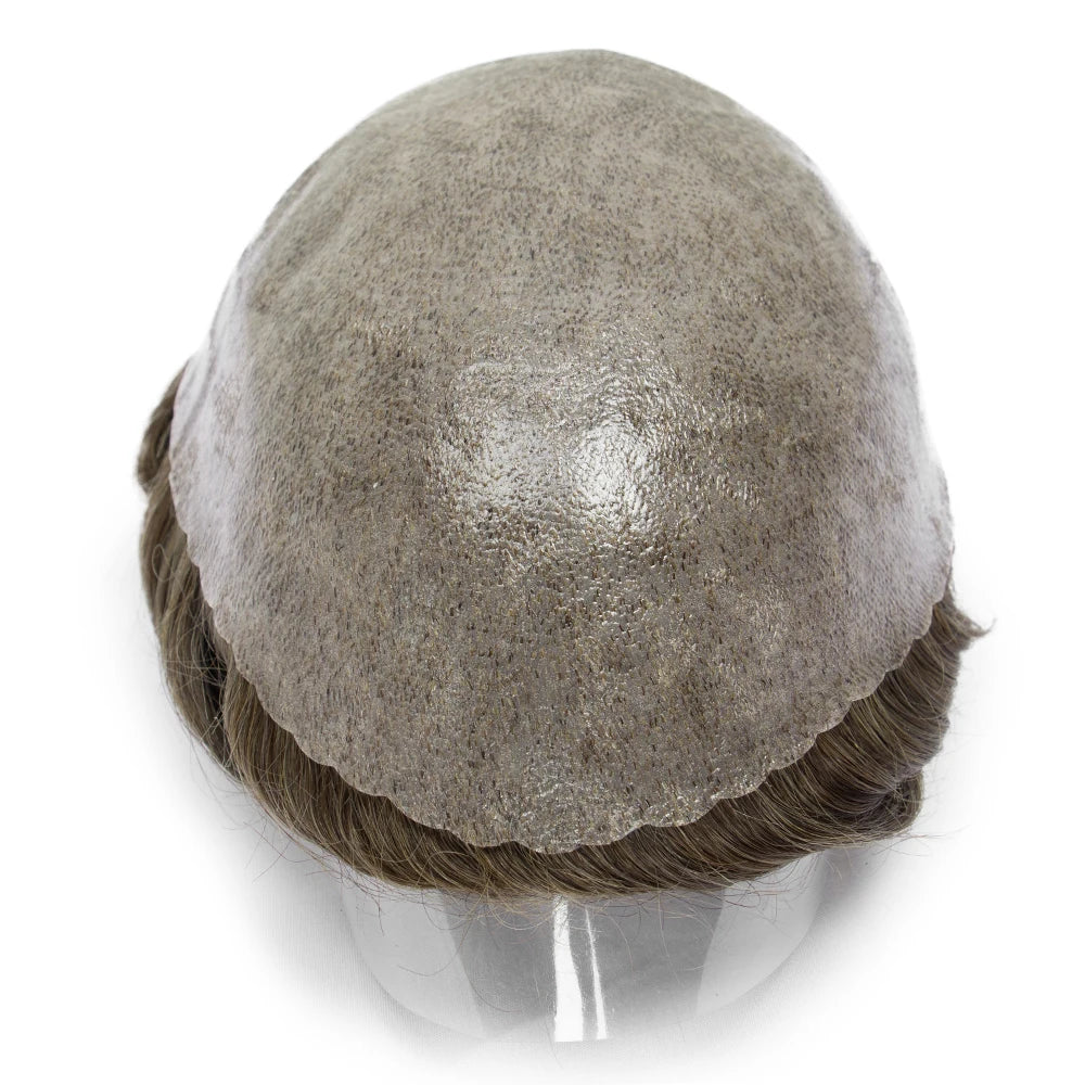 Men Wig Toupee For Men Natural Hairline Indian Human Hair Men's Capillary Prothesis Hair Wig Male 0.1mm Thin Skin Hair Wig