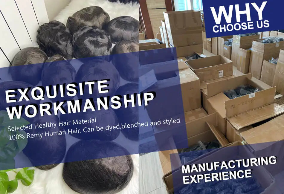 Male Hair Prosthesis 0.12-0.14mm Injection Skin Toupee Man Wigs For Men Wig Men's capillary prothesis 100% Human Hair Men's Wigs