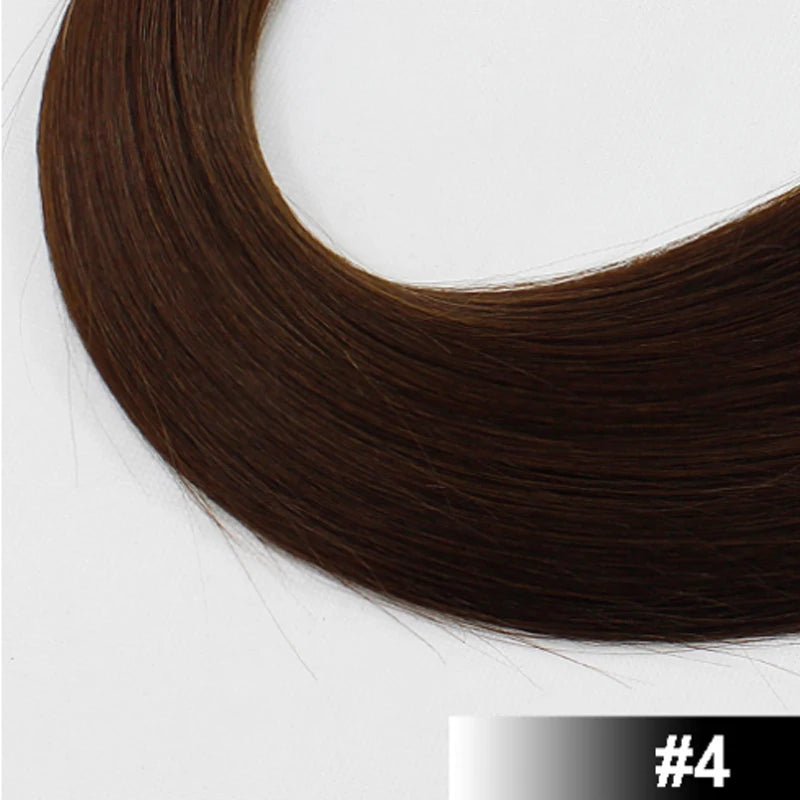 Remy Nano Ring Tip Elastic Hair Real Straight #60 Burmese Human Hair Extensions 14-30INCH Fusion Virgin Hair Extensions