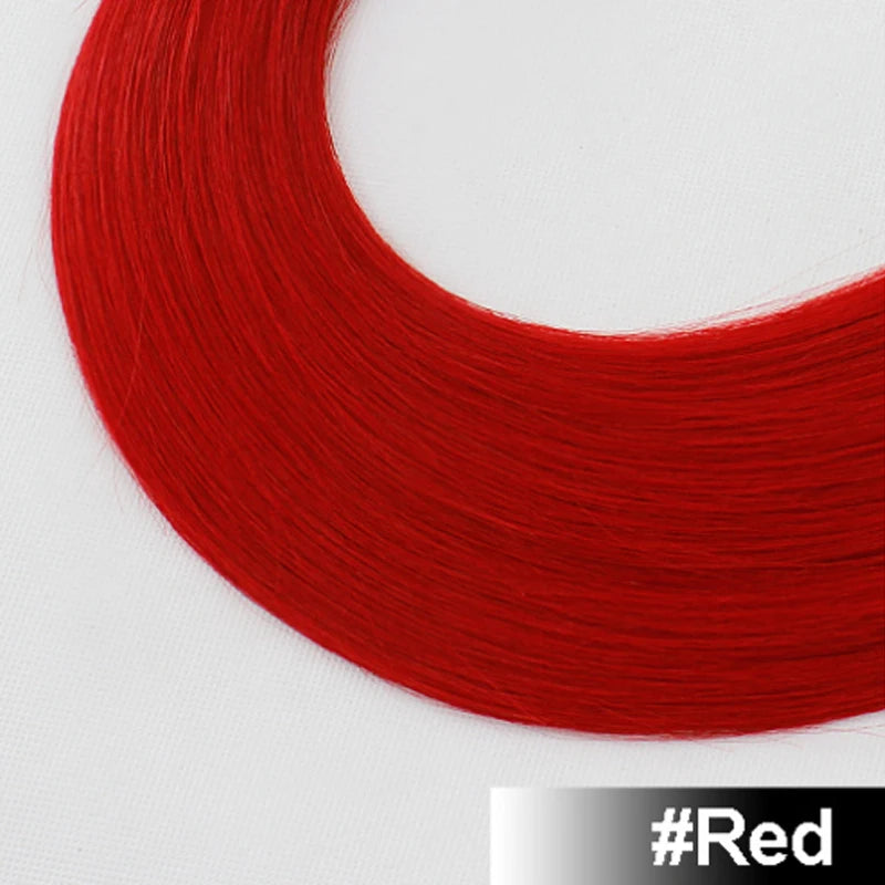 Remy Nano Ring Tip Elastic Hair Real Straight #60 Burmese Human Hair Extensions 14-30INCH Fusion Virgin Hair Extensions