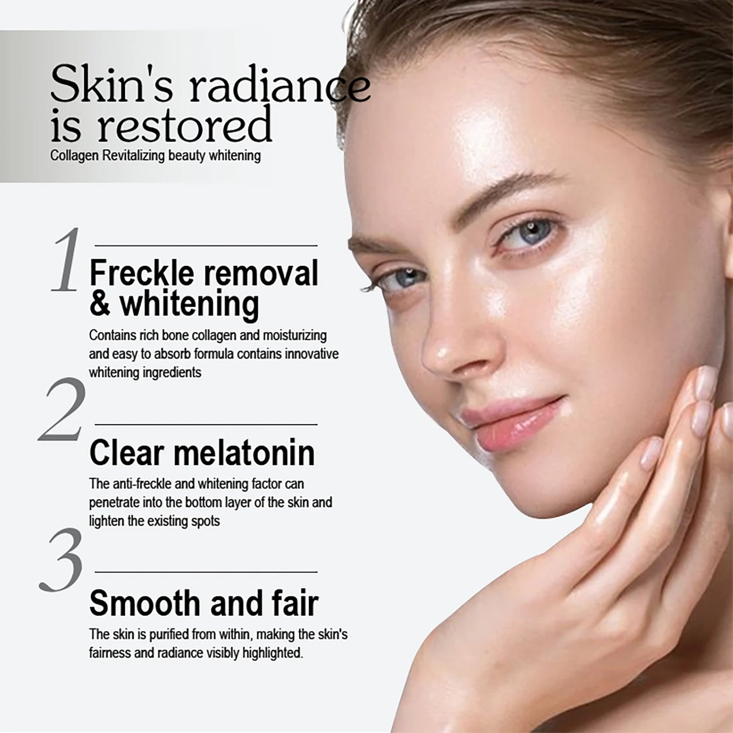 AILKE Whitening Dark Spots Remove Facial Skin Care Cream With Collagen, Reduce Freckles, Wrinkles, Women Premium Face Product