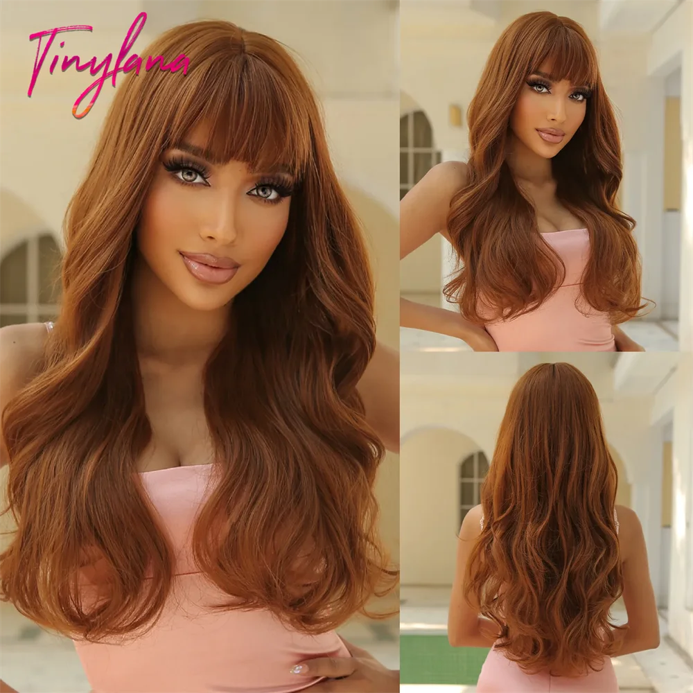 Long Curly White Platinum Synthetic Wigs with Bangs for Women Afro Cosplay Lolita Wavy Wig Natural Hair Heat Reisitant Daily Use