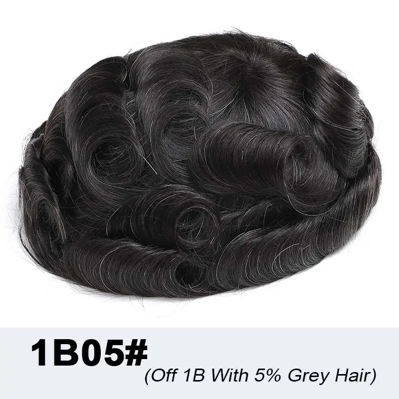 Lace Front Men's Wig Bleach Knots Capillary Male Hair Prosthesis Lace PU Toupee Wigs For Men Q6 Hair System Man Real Human Hair