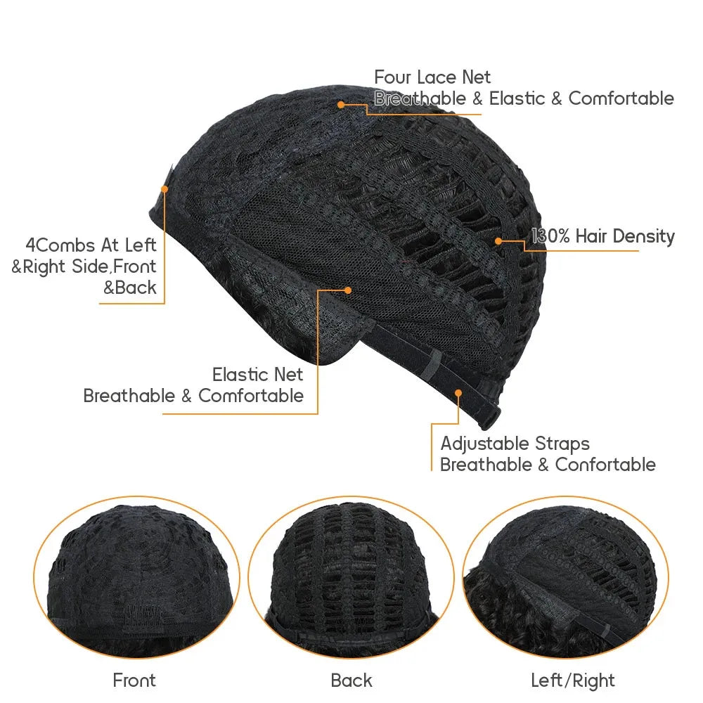 Straight Bob Human Hair Wigs With Bangs Short Brazilian Human Hair 150density For Woman No Lace Full Machine Made Human Hair Wig