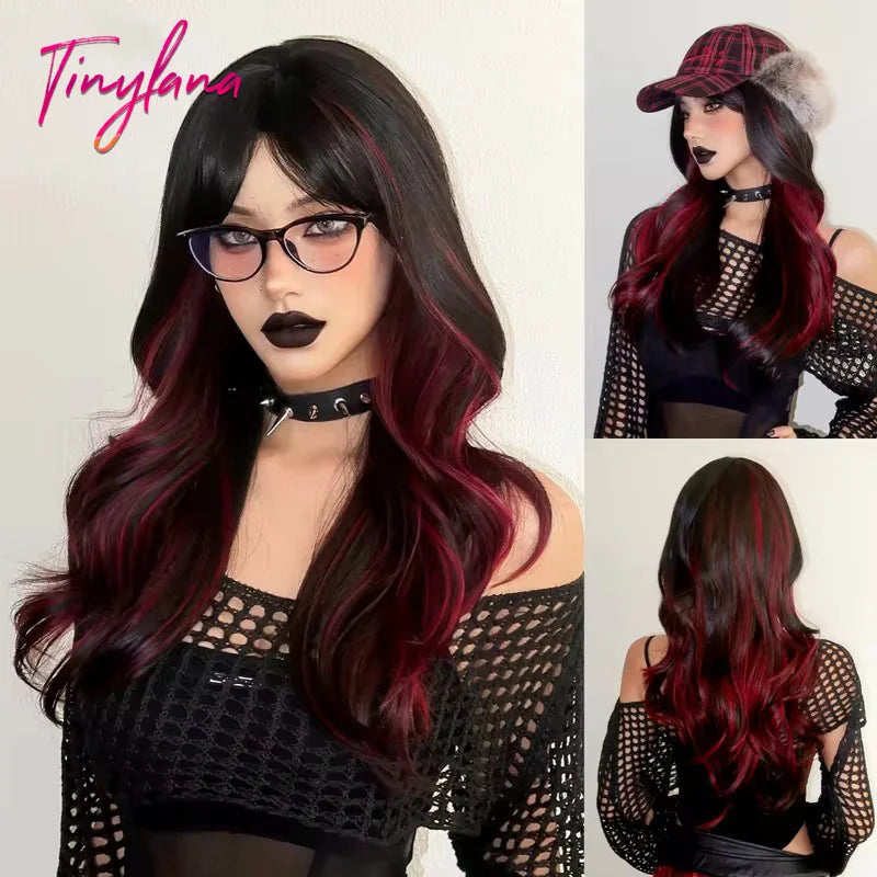 Long Curly White Platinum Synthetic Wigs with Bangs for Women Afro Cosplay Lolita Wavy Wig Natural Hair Heat Reisitant Daily Use