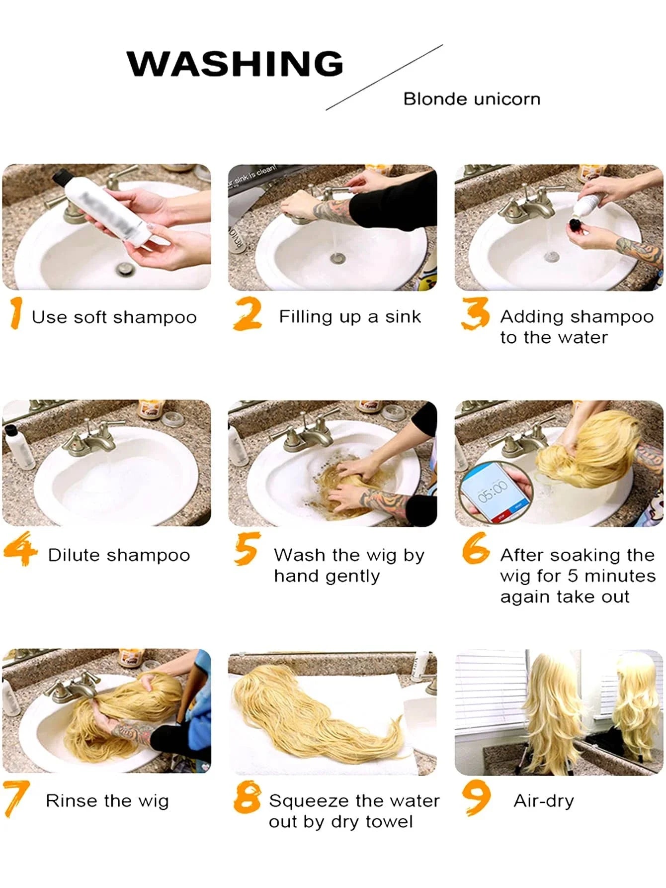 HENRY MARGU Long Natural Wavy Platinum Blonde Wigs with Bangs Cosplay Party Lolita Synthetic Wigs for Women Heat Resistant Fiber