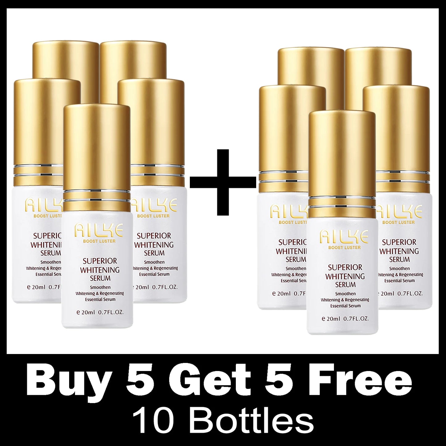 AILKE Superior Whitening Essential Face Serum, Cleansing, Brightening, Moisturizing, Reduce Melanin, For All Skin Types