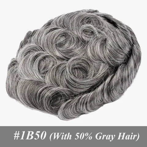 Male Hair Prosthesis 0.12-0.14mm Injection Skin Toupee Man Wigs For Men Wig Men's capillary prothesis 100% Human Hair Men's Wigs