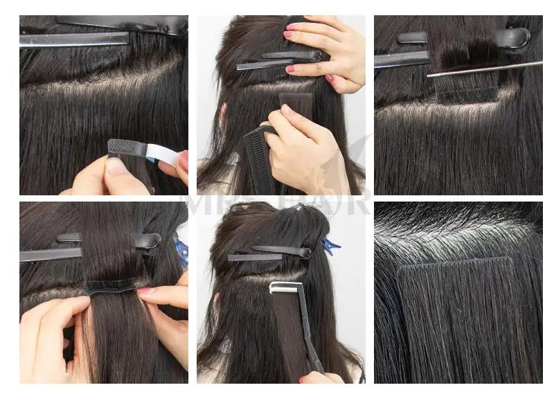 Invisible Tape in Hair Extensions Human Hair Injection Tape in Extensions PU Weft Tape On Hairs 10pcs/pack