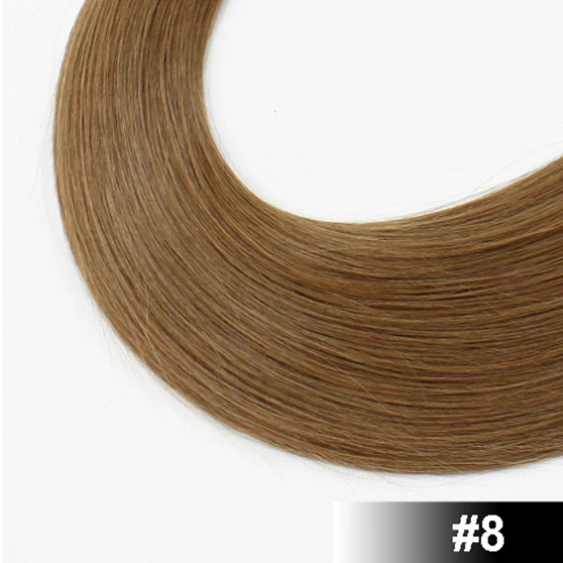 Remy Nano Ring Tip Elastic Hair Real Straight #60 Burmese Human Hair Extensions 14-30INCH Fusion Virgin Hair Extensions