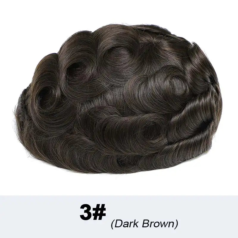 Man Hair Prosthesis French Lace Skin Hair System For Men Microskin Men's Capillary Prosthesis Indian Human Hair Toupee Mens Wig